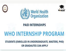 WHO Internship Programme 2023 [Stipend ; Travel & Food Allowances etc]